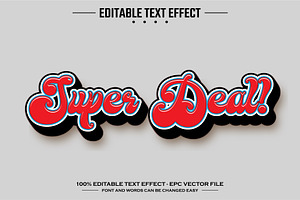 Super deal 3D editable text effect, a Layer Style Add-On by nicemorning