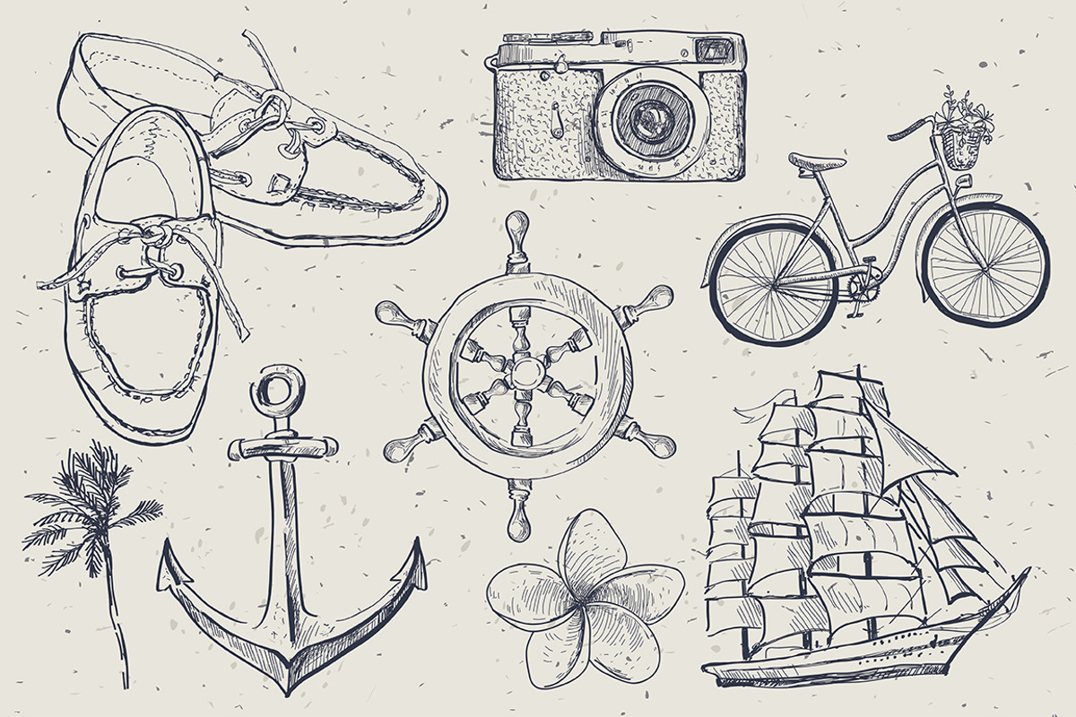 Vintage summer badges, a Branding & Logo Template by iriskana (Photo 4 of 4)