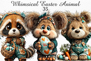 Whimsical Easter Animal Clipart, an Illustration by Craft Nest (Thumbnail 1 of 11)