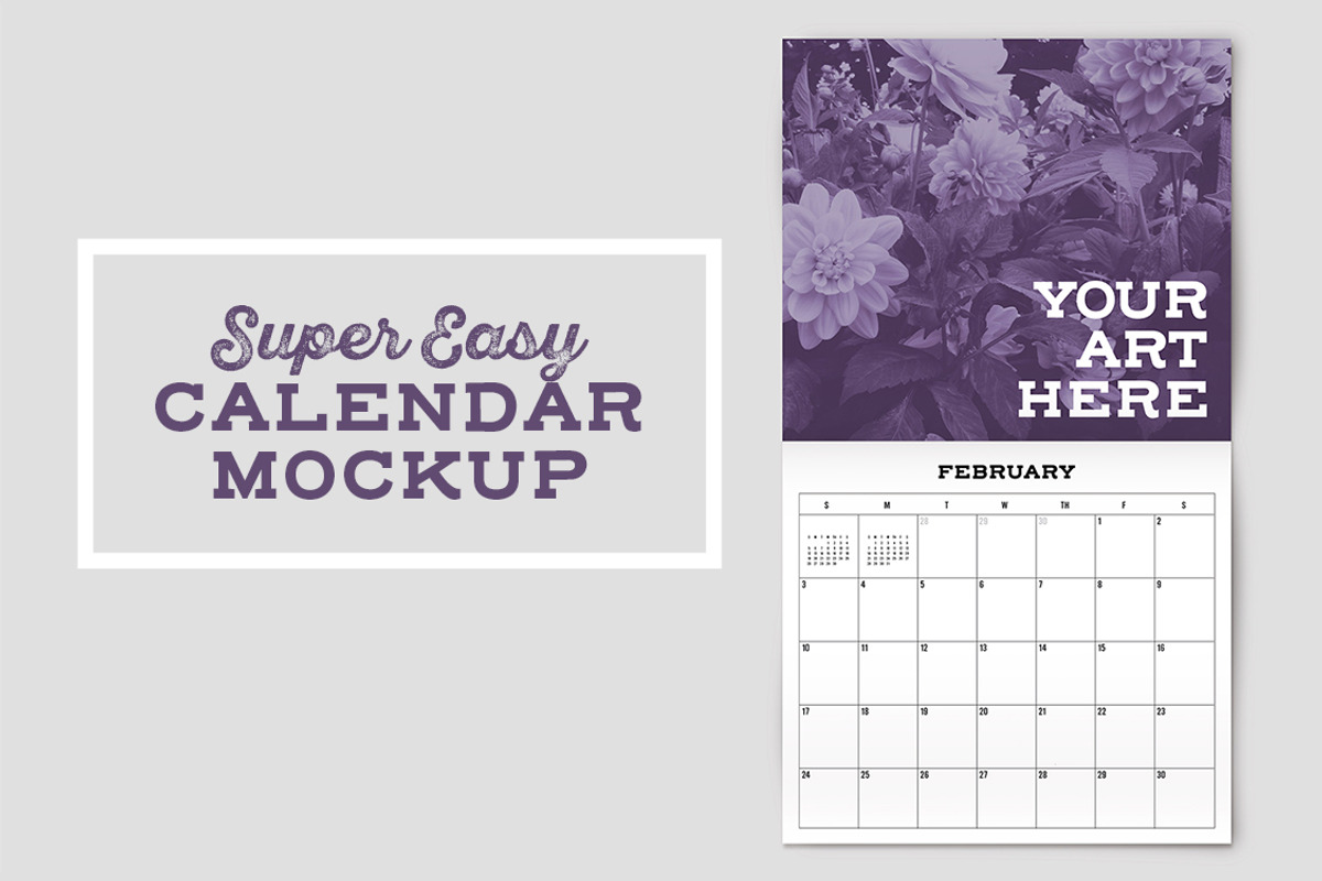 Calendar Mockup Template, a Templates & Theme by katscottdesign