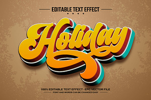 Holiday 3D Editable Text Effect