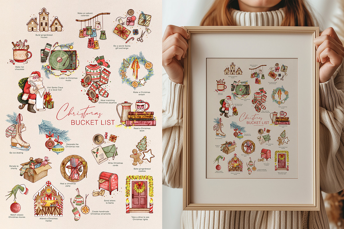 Christmas Bucket List Clipart, an Object Graphic by ArtPavo (Photo 8 of 10)