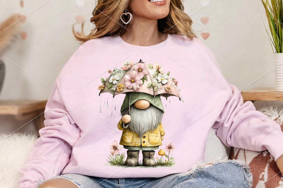 Cute Spring Gnomes Clipart Bundle, an Illustration by Canvas Craft (Photo 4 of 7)