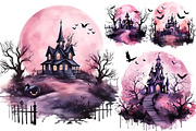 Halloween Haunted House PNG Bundle, a Seasonal Illustration by Creative Arslan (Thumbnail 4 of 9)
