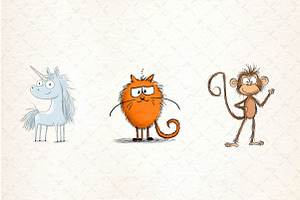 Animals Minimalist Cartoon Sublimati