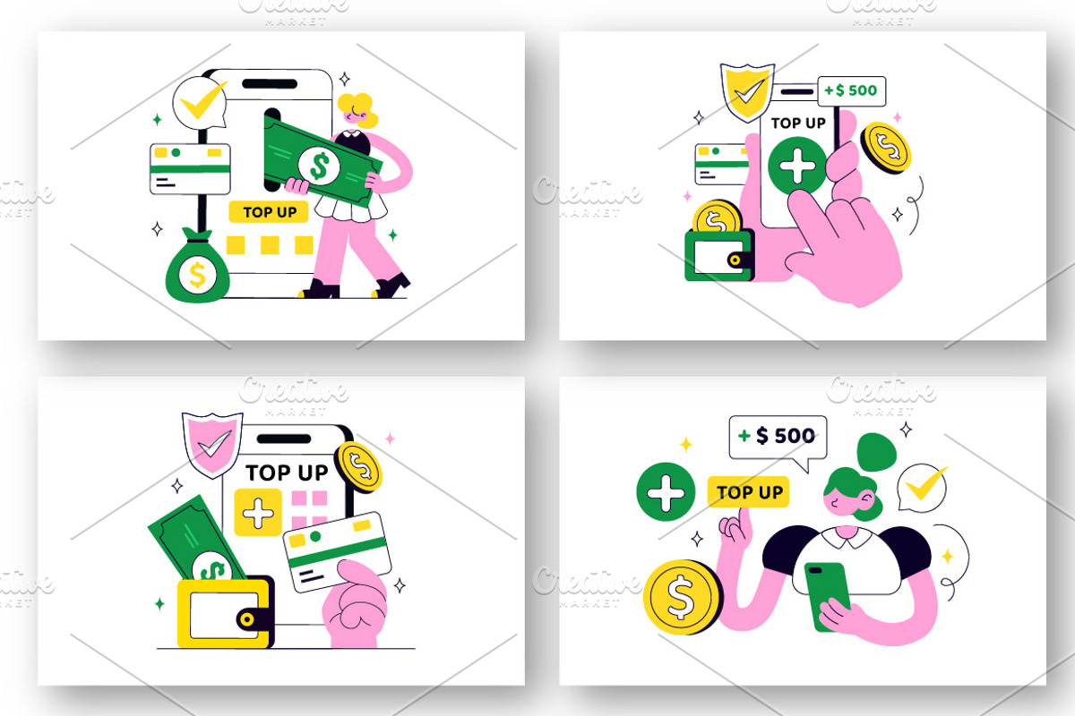10 Top Up Balance Illustration, a Finance Illustration by denayunebgt (Photo 3 of 4)