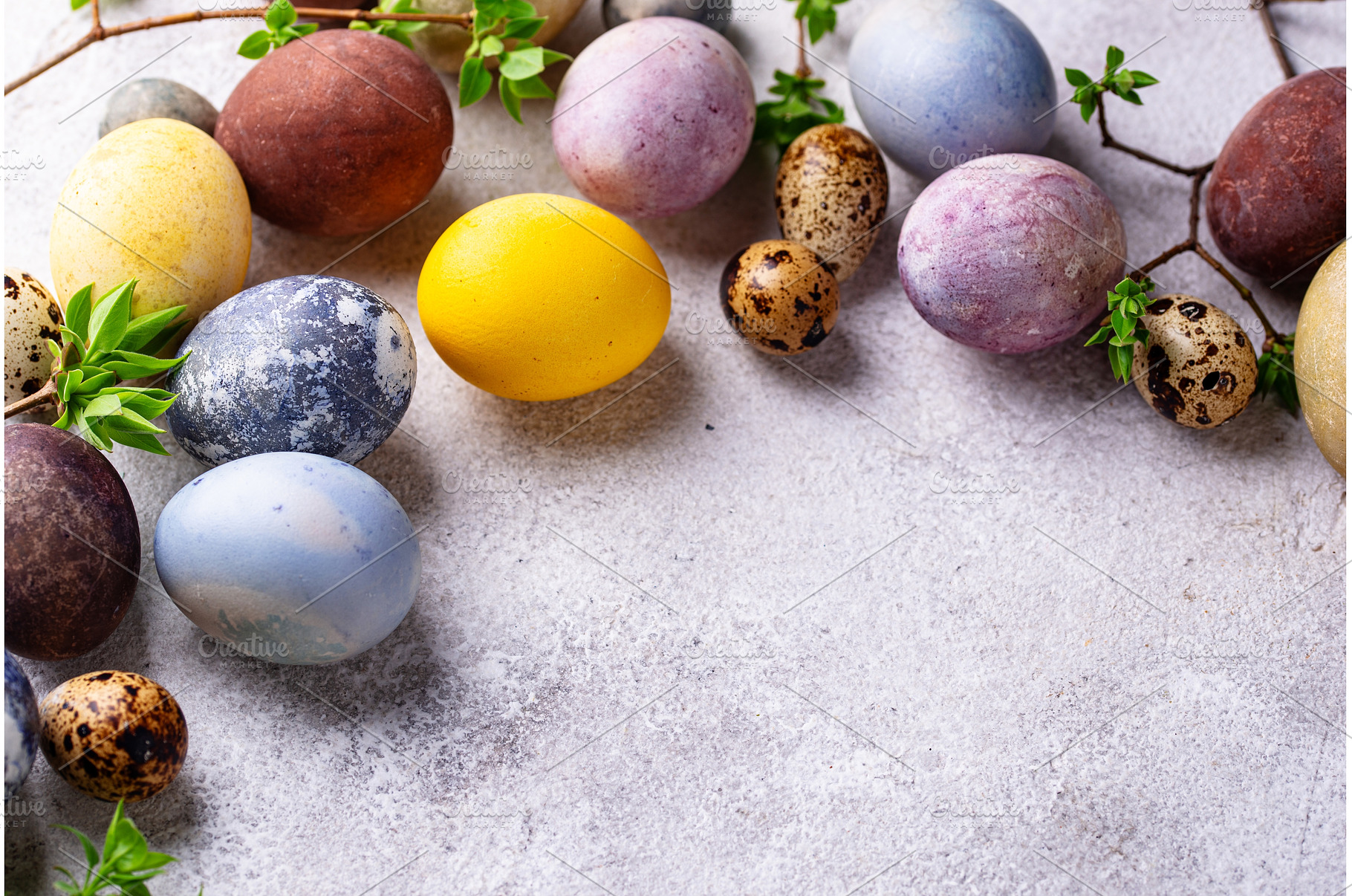 Easter eggs paint with natural dye, a Holiday Photo by Yulia Furman