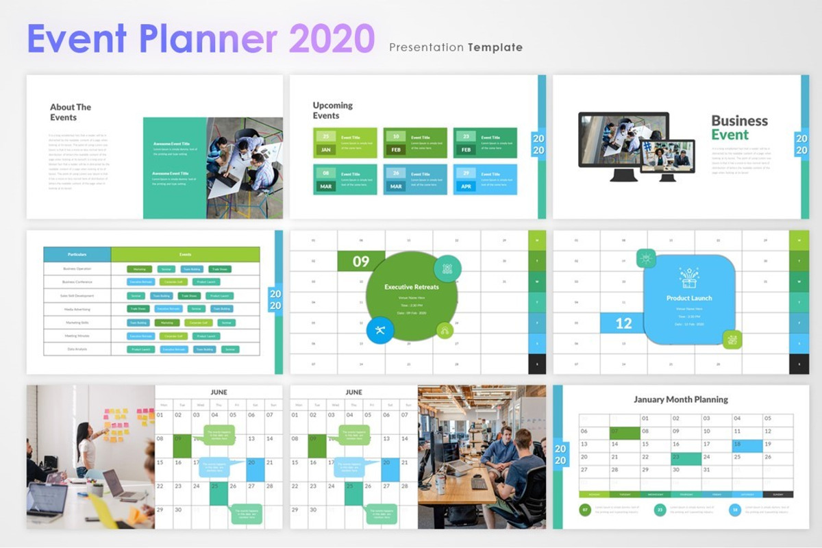 Events Planner 2020 Template, a Presentation Template by GraphicBerg (Photo 2 of 4)