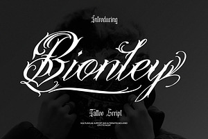 Bionley | Tattoo Script Font, a Script Font by Denustudios