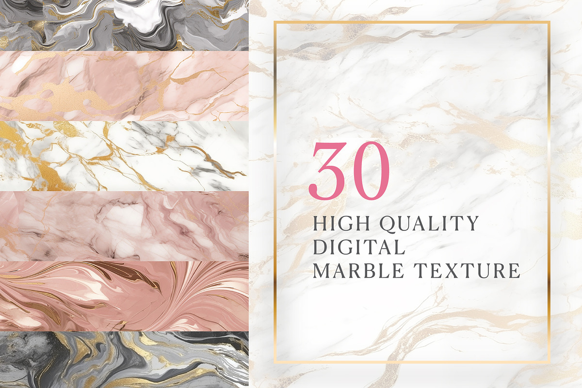 Pink, Blush and Gold Marble Texture, an Illustration by Amusing Owl (Photo 3 of 4)