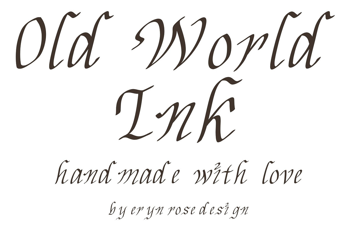 Old World Ink, a drawn medieval font, a Script Font by Eryn Rose Design (Photo 12 of 12)