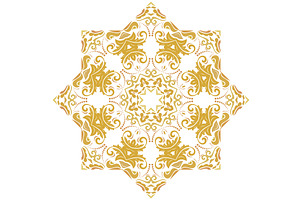Damask Vector Oriental Pattern, a Decorative Illustration by FineArtStudio