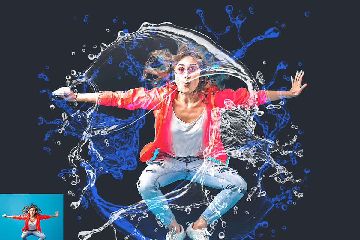 Water Splash Effect Photoshop Action, an Action Add-On by Studio Retouch (Photo 7 of 11)