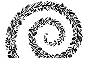 50 Elegant Floral Leaf Spiral Frame, a Decorative Illustration by Amazin_art (Thumbnail 40 of 41)
