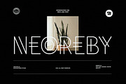 Neoreby - The Display Line Font, a Font by Graphicfresh (Thumbnail 1 of 10)