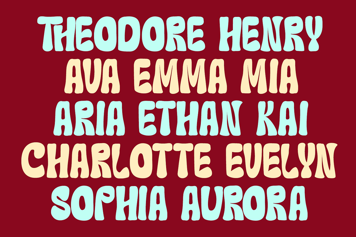 Gebitrum Thompen Ultimate 70s Groovy, a Sans Serif Font by Maulana Creative (Photo 7 of 7)