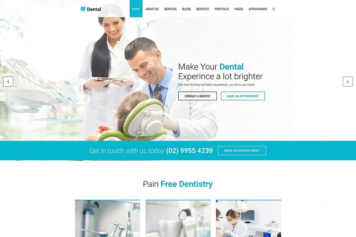 Dental - Dentist WordPress Theme, a WordPress Template by ThemesRain (Photo 3 of 3)