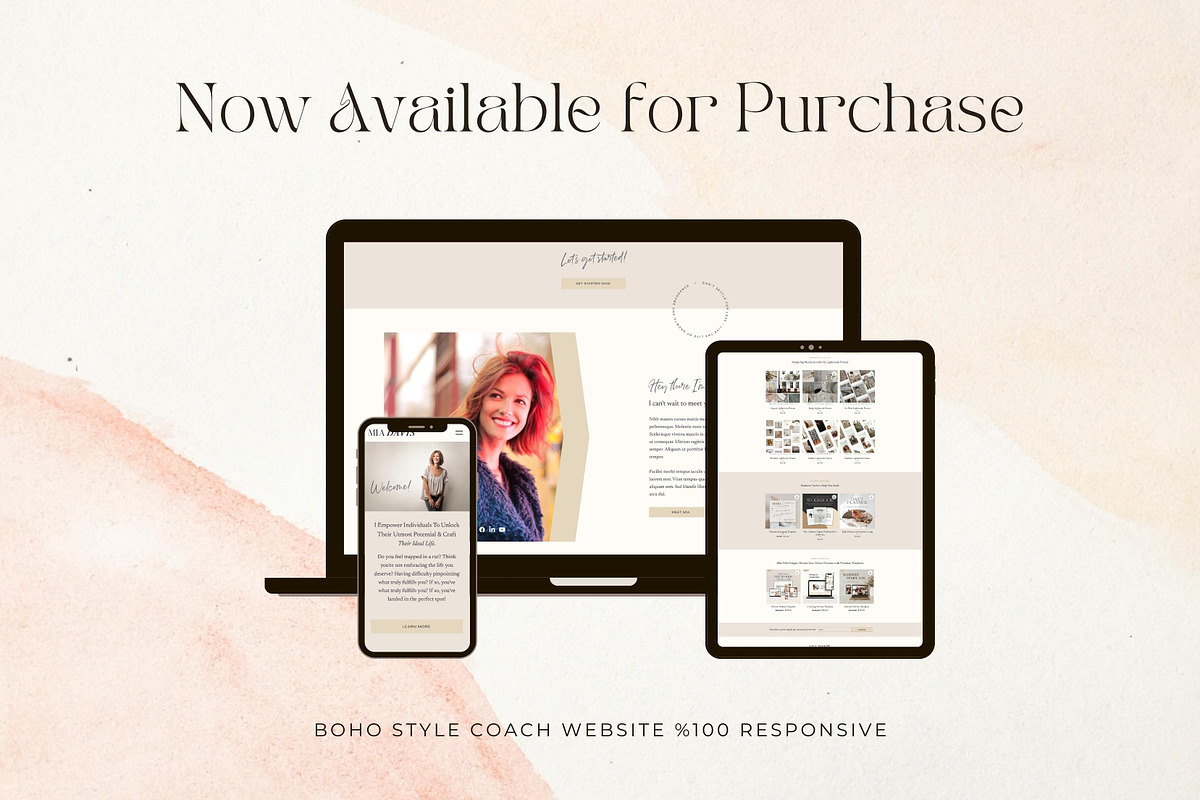 Wix Website Template - Boho Coach, a Wix Template by Nes Design Co (Photo 7 of 11)