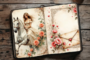 Vintage Valentine Junk Journal Pages, a Decorative Illustration by GalaDesign03 (Thumbnail 3 of 9)