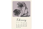 Calendar with monochrome flowers, a Stationery Template by NatalyN (Thumbnail 3 of 13)