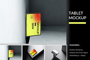 Tablet Mockup on Minimal Step Scene, an iPad Mockup by kreatifreya