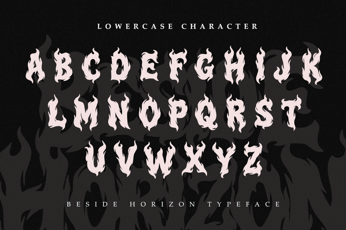 Beside Horizon | Natural Death Metal, a Symbol Font by Masyafi Studio (Photo 8 of 8)