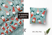 Christmas Gnomes and  Patterns, a Wallpaper Graphic by Nafanya (Thumbnail 5 of 12)