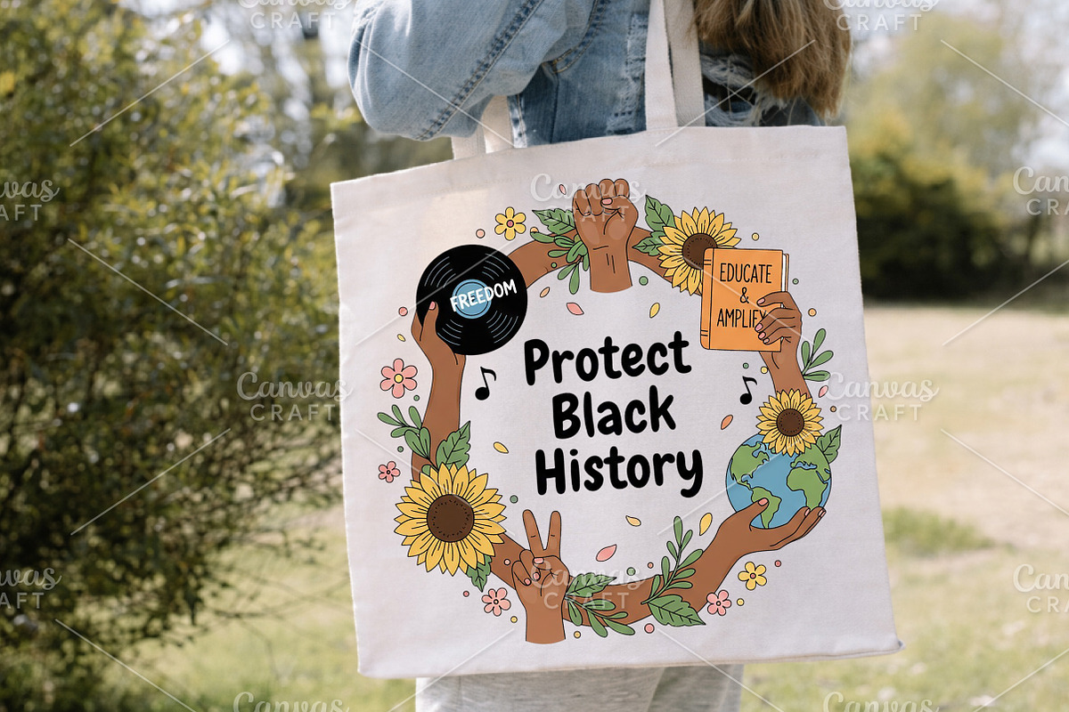Protect Black History PNG, an Illustration by Canvas Craft (Photo 3 of 6)