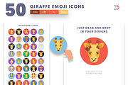 50 Giraffe Emoji Icons, an Emoji Icon by Dighital (Thumbnail 5 of 10)