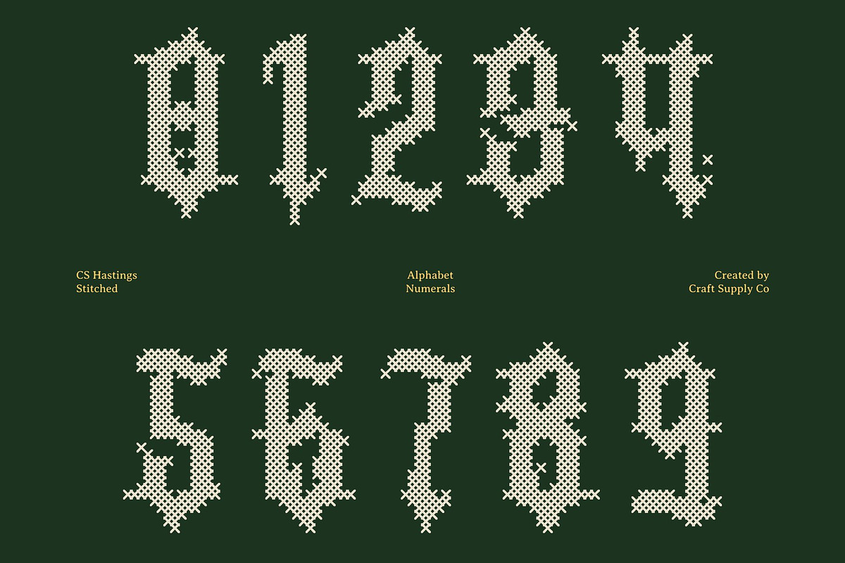 CS Hastings Stitched, a Blackletter Font by Craft Supply Co. (Photo 5 of 8)