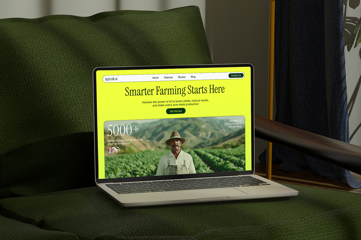 AI Agriculture Figma Landing Page, a Landing Page Template by Supanium Studio (Photo 5 of 5)