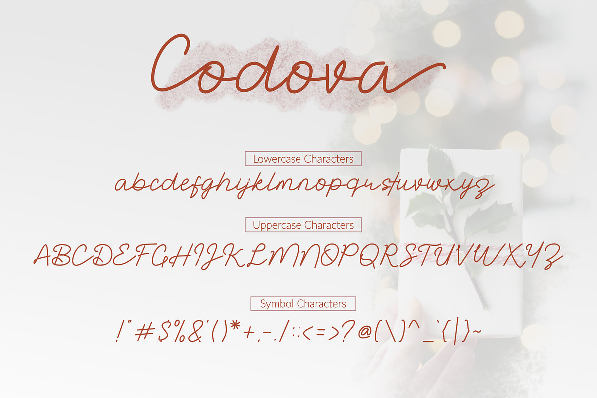 Codova Signature Font preview 5