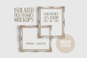 Isolated Old Frames Mockup
