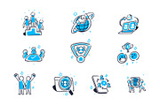 Team Collaboration Icon Doodle Vol 2, an Object Graphic by SLAB! Design (Thumbnail 2 of 3)