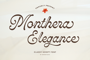Monthera - Classy Script Font, a Font by Sronstudio