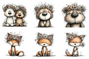 Whimsical woodland spring clipart, an Illustration by SinaCreation (Thumbnail 5 of 11)