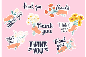 Hands with flowers and lettering, an Illustration by Valerie Bodnar