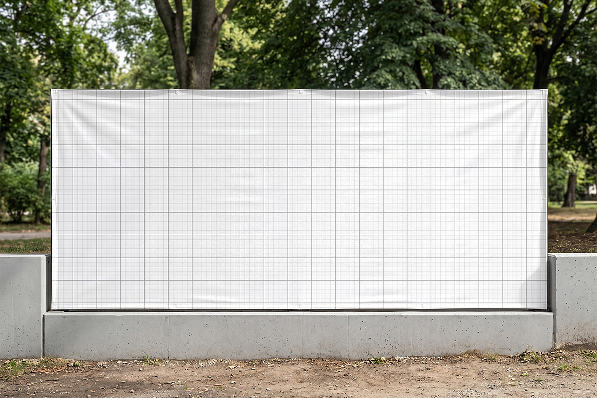 Street Fence Banner Mockup, an Advertising Mockup by graphypix (Photo 3 of 4)