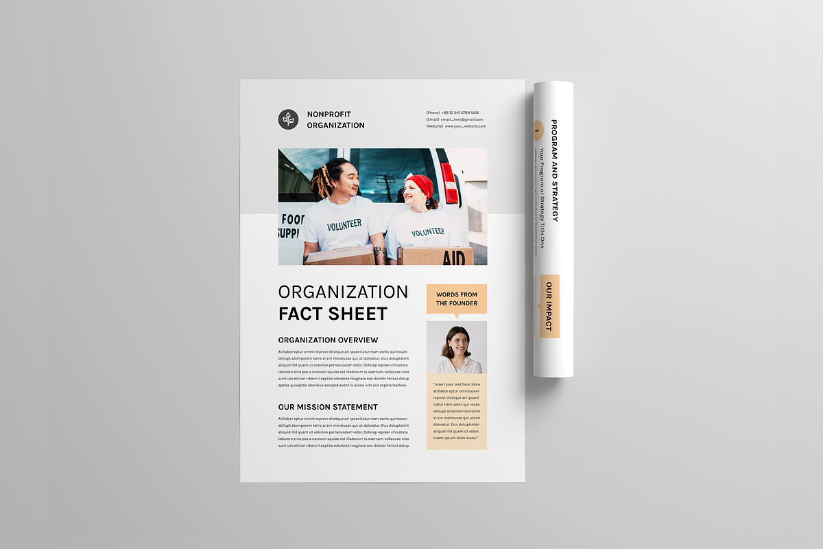 Nonprofit Organization Fact Sheet, a Flyer Template by Leaflove (Photo 4 of 5)