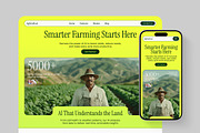 AI Agriculture Figma Landing Page, a Landing Page Template by Supanium Studio (Thumbnail 1 of 5)