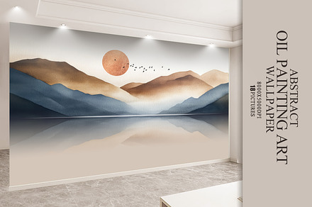 Abstract oil painting art wallpaper