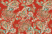 Floral Paisley pattern for fabric, a Background Graphic by antalogiya (Thumbnail 2 of 4)