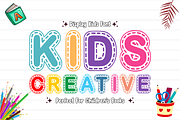 Kids Creative - Stitched Kids Font, a Sans Serif Font by KiddoGlyphs Studio (Thumbnail 1 of 4)