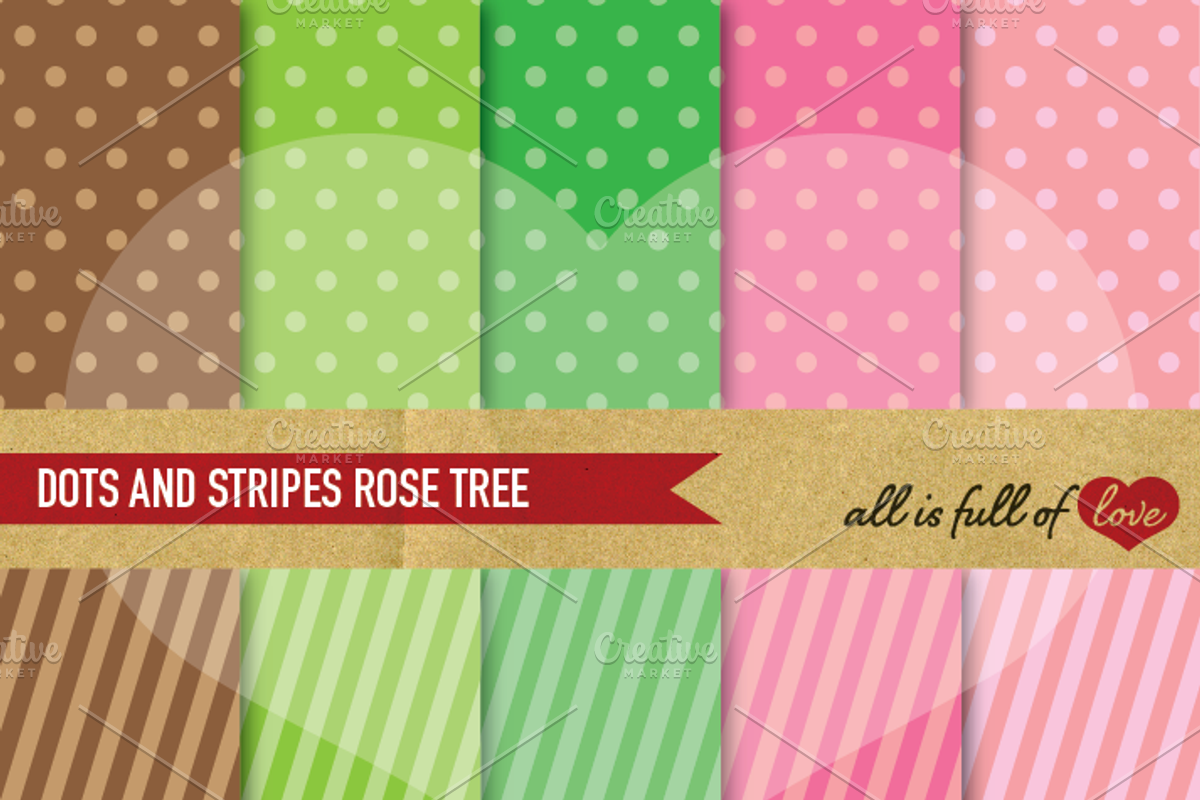 Rose Tree Background Patterns, a Pattern Graphic by All is full of Love