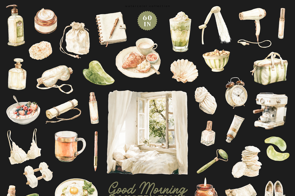 Good Morning Collection, a Decorative Illustration by PeDe Designs (Photo 6 of 19)