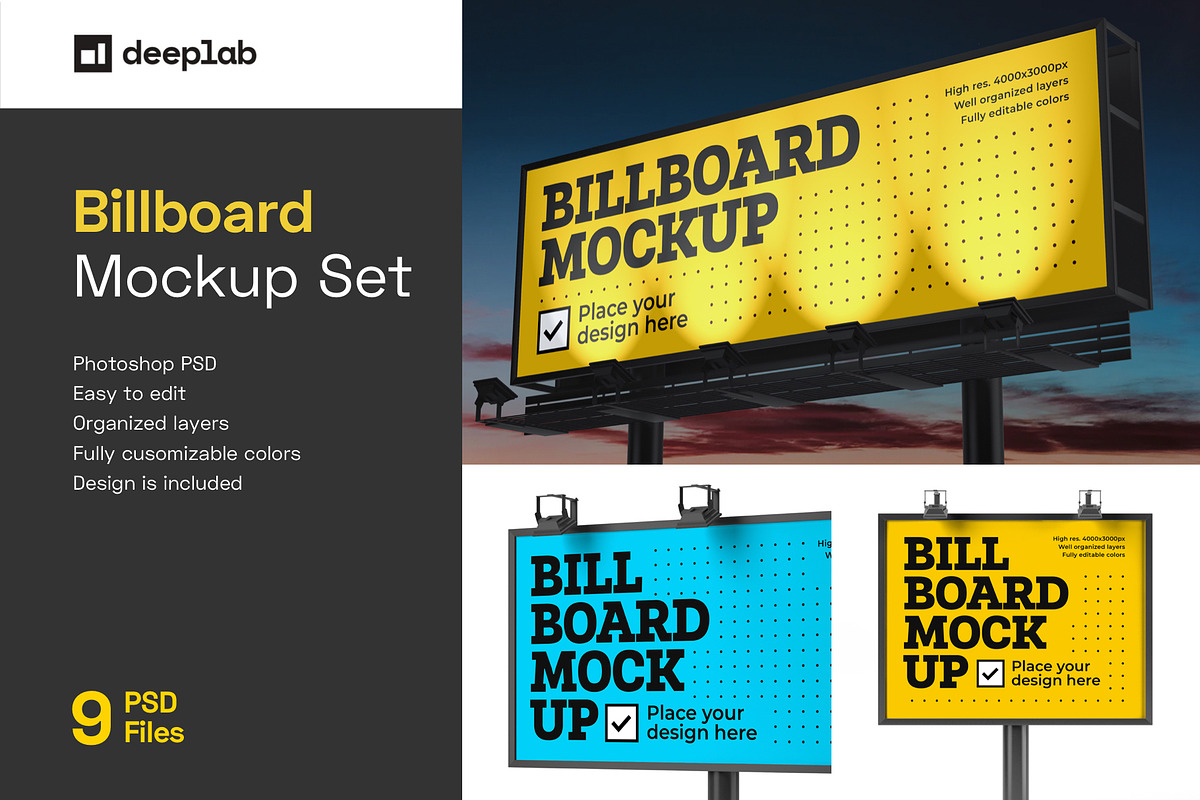 Billboard Mockup Set | Advertising, a Print Template by Deeplab (Photo 1 of 9)