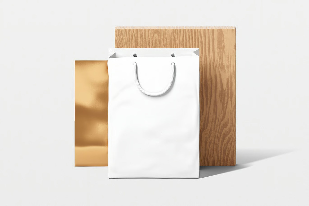 Shopping Bag Mockup, a Packaging Mockup by zpackcreative (Photo 2 of 4)