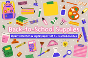 Back to School Clipart and Patterns, a Pattern Graphic by Drafts n Doodles (Thumbnail 1 of 12)