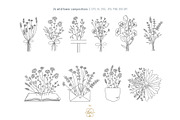 WILDFLOWER LINE ART, an Object Illustration by Kate Art (Thumbnail 3 of 22)
