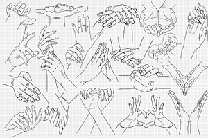 Photoshop Hands Stamps Brushes